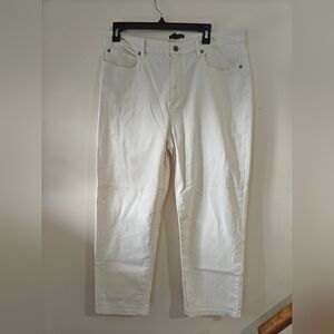 Eileen Fisher White Cropped Jeans Size 16